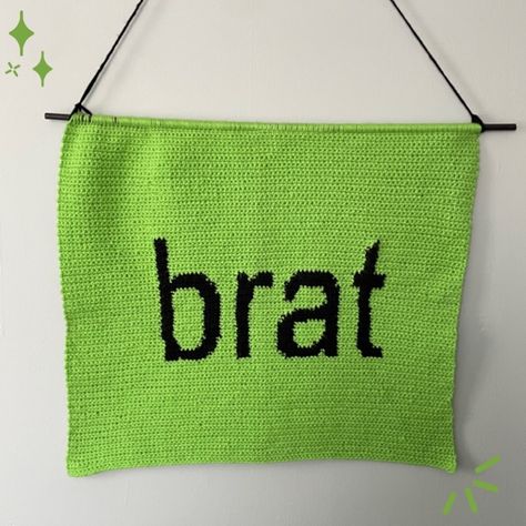 Brat Crochet Pattern, Brat Crochet, Brat Summer, Crochet Inspo, A Flag, Crochet Tapestry, Tapestry Crochet, Christmas Presents, Fireworks