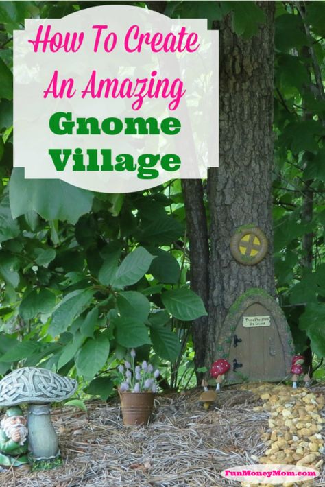 If you have a gnome sitting around your garden, why not liven things up a bit and create your own gnome village! Gnome Village Diy Fairy Garden Accessories, Gnome Garden Ideas Diy Fairy Village, Making A Gnome, Gnome Houses, Gnome Village, Vegetable Crates, It's Thursday, Gnome Home, Fairy Village