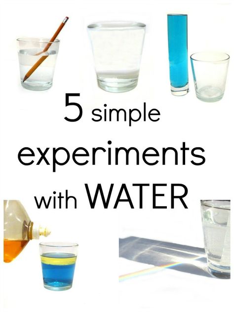 5 Simple Experiments with Water by Leann at Inner Child Learning Experiments With Water, Science Experience, Water Experiments, Kid Experiments, Easy Science Experiments, Party Deco, Kindergarten Science, Easy Science, Preschool Science