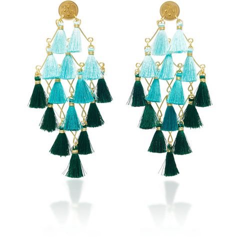 Mercedes Salazar Lluvia De Verde Earrings (845 SAR) ❤ liked on Polyvore featuring jewelry, earrings, blue, tassle earrings, blue jewellery, fringe tassel earrings, blue tassel earrings and earring jewelry Blue Tassel Earrings, Blue Jewellery, Blue Tassel, Blue Jewelry, Earring Jewelry, Earrings Blue, Tassel Fringe, Tassel Earrings, Tassel Necklace