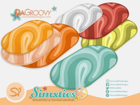 Sims 4 Cc Maxis Match 70s Furniture, Sims 4 Groovy Cc, Sims 4 Maxis Match Rugs, Sims 4 Cc Rugs Maxis Match, Sims 4 Rugs Cc, Groovy Rug, Sims 4 Items, Sims 4 Retro, Hippie Rug