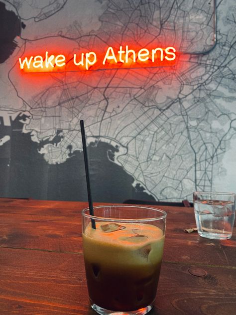 Athens Cafe, Greece Aesthetics, Travel Spots, Coffee Cafe, Athens Greece, Fake Story, Coffee Addict, Aesthetic Food, Athens