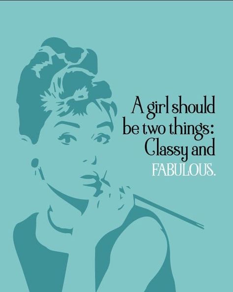 Breakfast At Tiffany's Quotes, Hepburn Audrey, Audrey Hepburn Quotes, Classy Quotes, Quotes Thoughts, Breakfast At Tiffanys, Trendy Quotes, Beauty Quotes, Classy And Fabulous