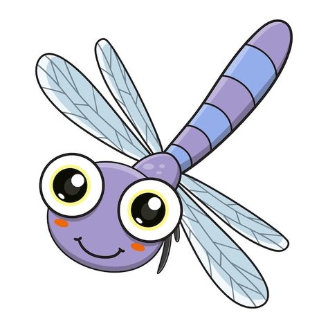 Dragon Fly Drawings, Drawing Dragonfly, Dragonfly Cartoon, Cartoon Dragonfly, Cartoon Bugs, Cute Insects, Bug Cartoon, Dragonfly Clipart, Cute Dragonfly