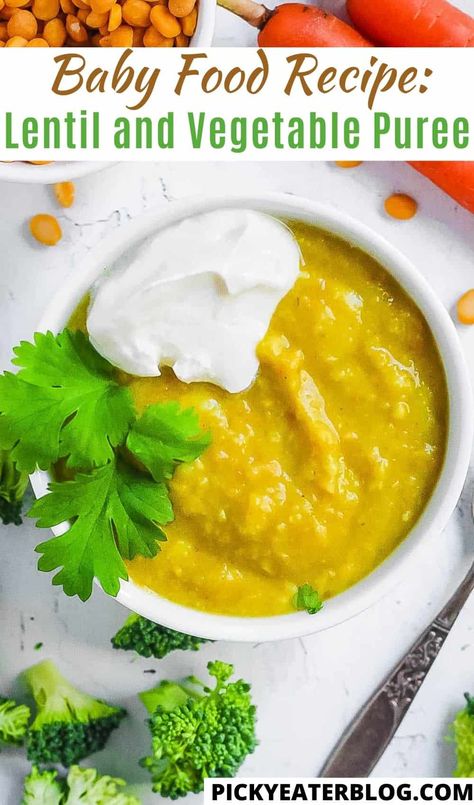 Red Lentil Baby Food Recipe, Baby Lentil Recipe, Beans For Babies, Green Lentil Recipes, Soup For Babies, Lentils Rice, Easiest Meals, Red Lentil Recipes, Lentil Recipe