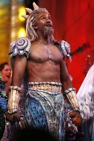 King Triton Makeup, King Triton Costume, Poseidon Costume, Merman Costume, Mermaid Costume Makeup, Norm Lewis, King Edmund, The Little Mermaid Musical, Halloween Man