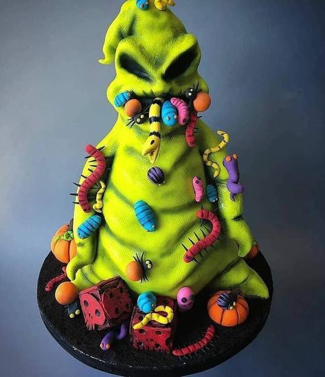 Oogie Boogie Cake, Crazy Birthday Cakes, Tim Burton Personajes, Nightmare Before Christmas Cake, Halloween First Birthday, Brand Merchandise, Funny Birthday Cakes, Halloween Baking, Cake Stuff