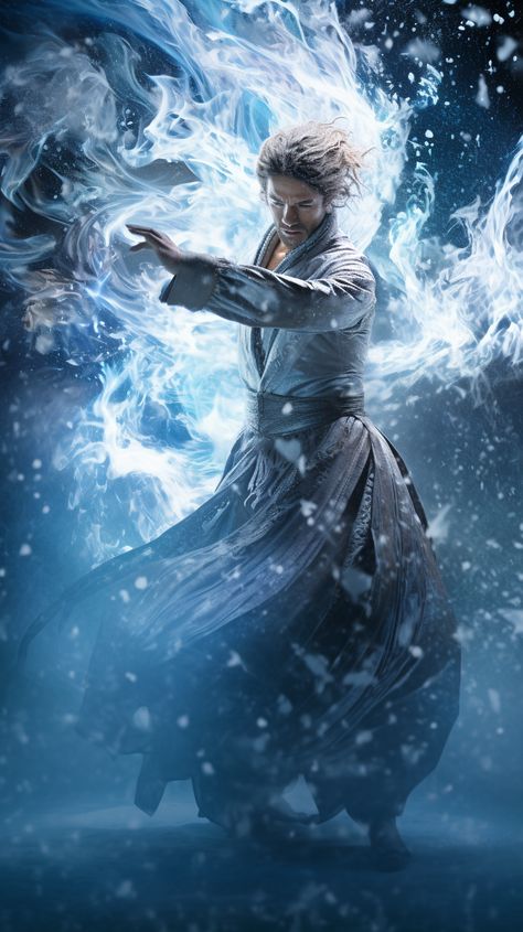 Ice Wizard Male, Ice Mage Male, Ice Sorcerer, Male Sorcerer, Frost Mage, Ice Wizard, Ice Mage, Supernatural Men, Wizard Art