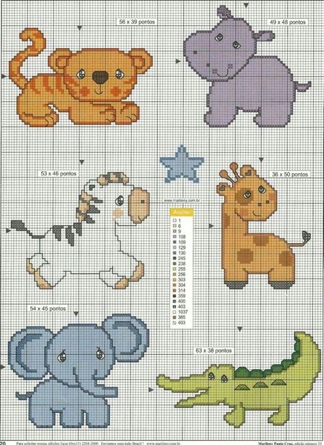 Cross Stitch Embroidery Patterns, Nursery Patterns, Baby Cross Stitch, Baby Cross Stitch Patterns, Embroidery Patterns Ideas, Cross Stitch For Kids, Animal Cross Stitch Patterns, Pola Kristik, Baby Cross