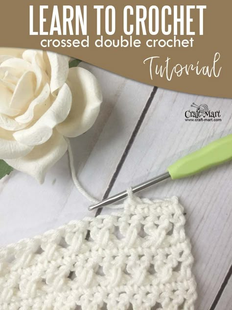 Double Crochet Tutorial, Corak Krusye, Crochet With Cotton Yarn, Half Double Crochet Stitch, Easy Crochet Baby Blanket, Crochet Chain, Easy Crochet Stitches, Easy Crochet Baby, Crochet Simple