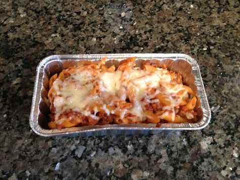 Cooking for Two - Baked Ziti Baked Ziti For Two People, Single Serving Freezer Meals, Freezer Baked Ziti, Mini Loafs, Entree Ideas, Pasta Casseroles, Best Junk Food, Batch Recipes, Mini Loaves