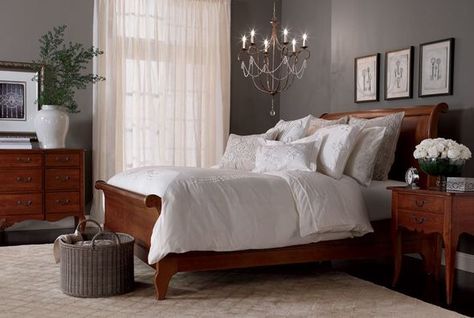 Ethan Allen Canada | Romance Bedroom Romantic Bedroom Lighting, Bedroom Ideas Pinterest, Bedroom Dark, Beautiful Bedrooms Master, Sleigh Bed, Romantic Bedroom, Neutral Bedroom, Traditional Bedroom, Ethan Allen