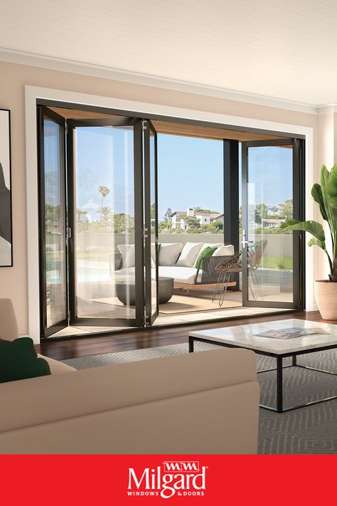 Our list showcasing five of the top patio doors for 2021 gives you the information you need. We know what questions you have: “What material should I get?” “Is a black-framed patio door right for my home?” “Will moving glass walls work in this space?” And we’ve got the answers you’re looking for. #MilgardDoors #PatioDoors #SlidingPatioDoors #SlidingGlassDoors #MovingGlassWalls Outdoor Grill Patio, Modern Patio Doors, Glass Patio Doors, Green Bridge, Glass Bifold Doors, Milgard Windows, Bifold Patio Doors, Grill Patio, Glass Wall Systems