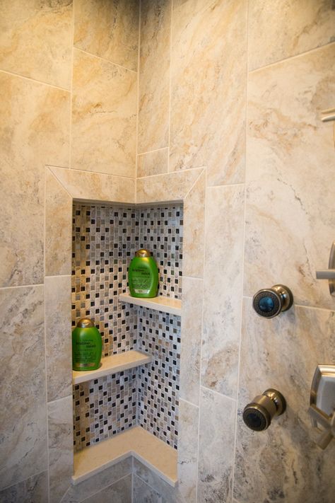 Shower Niche Ideas, Bathroom Wall Tile Design, Toilet And Bathroom Design, Bathroom Niche, Niche Ideas, Bathroom Decor Luxury, Washroom Design, Bathroom Redesign, Shower Niche