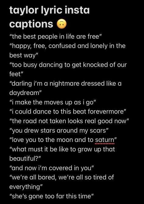 Homecoming Captions, Taylor Swift Captions, Caption Untuk Instagram, Instagram Caption Lyrics, Friends Captions, Instagram Taylor Swift, Caption Lyrics, Taylor Swift Lyric Quotes, One Word Instagram Captions