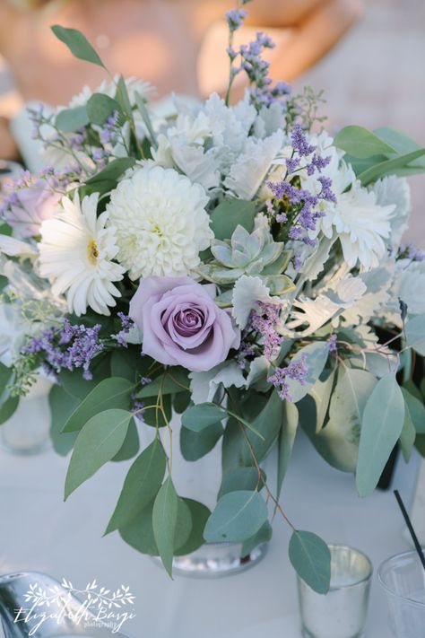 Lavender And Lilac Wedding Centerpieces, White Green Purple Wedding Centerpieces, Wedding Centerpieces With Lavender, Sage Green And Lavender Wedding Centerpieces, Lavender And Green Wedding Centerpieces, Sage Green And Purple Table Setting, Mint Green And Lilac Wedding, Lavender Floral Centerpieces, Lavendar Centerpiece Ideas