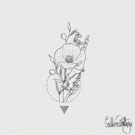 Small Bouquet Tattoo, California Poppy Tattoo, Californian Poppy, Poppy Tattoo, Poppy Bouquet, Bouquet Tattoo, Poppies Tattoo, List Of Flowers, Plant Fungus