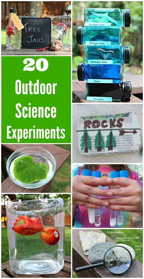 Fun ideas for outdoor learning with easy science experiments for kids, tweens & teens!  Explore plants, animals, physics, chemistry and more! These hands on science ideas are great for summer activities, classroom science outside and homeschool science units too.  Many include free printables! Fun Summer Learning Activities, Homeschool Outside Activities, Summer Activities For Kids 4-6, Summer Activities For Kids 8-10, Outdoor Science Experiments For Kids, Outdoor Science Experiments, 2024 Activities, Homeschool Summer, Easy Science Experiments For Kids