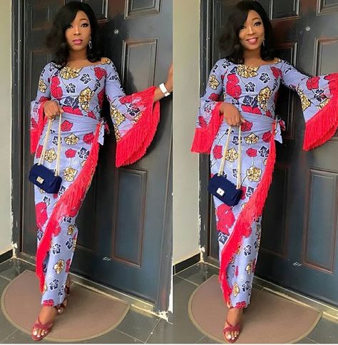 Ankara rap dress Ankara Styles For Wedding, Ankara Styles For Ladies, Beautiful Ankara Styles, Trendy Ankara Styles, Ankara Short Gown Styles, Ankara Long Gown Styles, Ankara Skirt And Blouse, Ankara Dress Styles, Latest Ankara