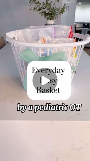 YoureverydayOT on Instagram: "👏🏻 Your everyday busy basket!   ❤️ provides simple yet effective developmental activities your child will love   🔗Comment “BUSY BASKET” and I will send a link to all items directly to your DMs or click the link in my BIO!  #occupationaltherapy #momsofinstagram #toddlersofinstagram #stayathomemom #finemotor #busybag" Busy Baskets For Toddlers, Morning Boxes Toddler, Toddler Busy Activities, Morning Basket Ideas Toddlers, Toddler Morning Basket, Busy Bags For Toddlers, Quiet Boxes, Developmental Activities, Toddler Busy Bags