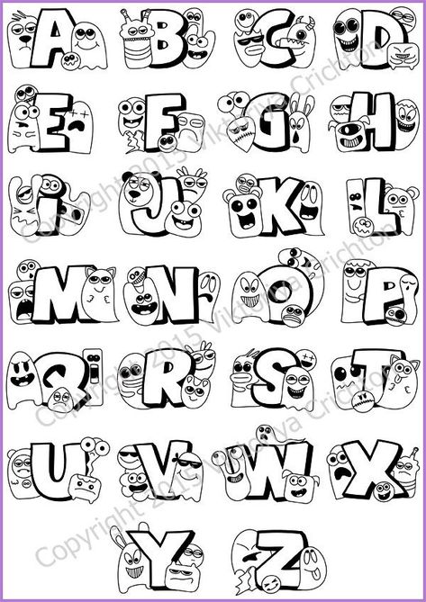 Doodle Nama, Name Doodle, Fonts Doodle, Doodle Art Name, Doodle Name, Doodle Font, Doodle Art Letters, Alphabet Drawing, Graffiti Lettering Alphabet