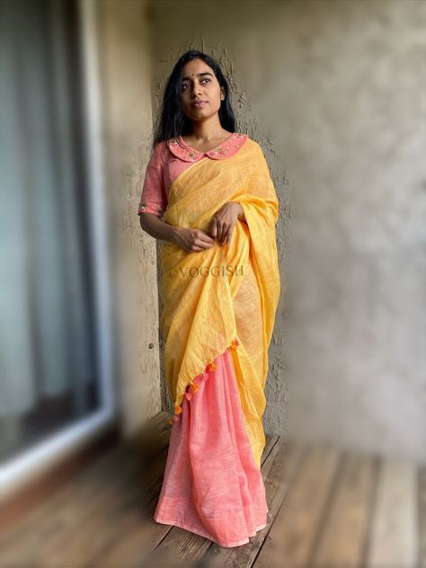 Ready Made Saree, Pink Saree Blouse, Modern Sarees, Fashionable Saree, Cutwork Blouse, Ethnic Suit, Saree Blouse Neck Designs, Traditional Blouse Designs, Latest Model Blouse Designs