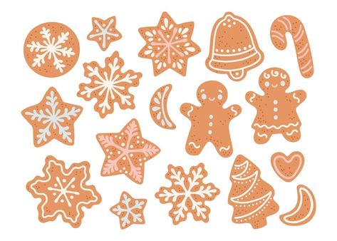 Gingerbread Snowman Cookies, Gingerbread Cookie Illustration, Gingerbread Illustration Christmas, Christmas Cookie Illustration, Gingerbread Illustration, Gingerbread Designs, Design Cookies, Christmas Flash, Gingerbread Pattern