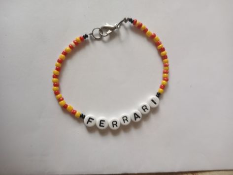 Formula One Bracelet, Formula 1 Bracelet, Ferrari Bracelet, Ferrari Formula 1, F1 Aesthetic, Charles Leclerc, Bracelet Ideas, Formula One, Friendship Bracelet