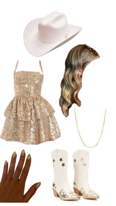 #taylorswift #erastour #fearless #concert #swifite #outfitinspo #gold #evryjewels #cute Taylor Swift 1989 Tour Outfits, Coldplay Concert Outfit, Fearless Eras Tour, Taylor Swift Halloween Costume, Disco Party Outfit, Taylor Swift 1989 Tour, Taylor Swift Dress, Coldplay Concert, Eras Tour Outfit