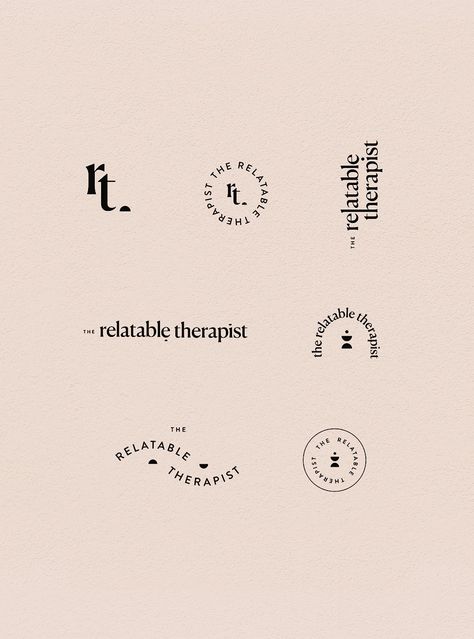 The Relatable Therapist — Haven Studio - Brand and Website Design Studio Therapist Logo Design, Haven Logo, Physiotherapy Logo, Therapist Office Design, Therapy Website Design, Therapist Logo, Therapy Website, Moodboard Inspiration, Logo Design Set