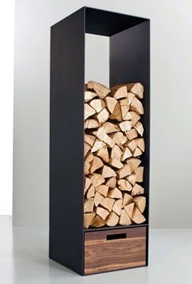 Firewood Storage Indoor, Tiny Wood Stove, Koti Diy, Firewood Holder, Fire Wood, Firewood Rack, Wood Store, Firewood Storage, Storage Shed Plans