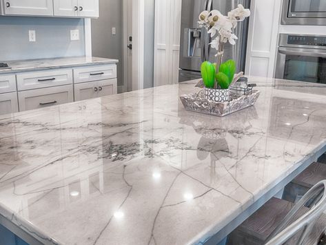 Blue Quartzite Countertops, Quartzite Countertops Bathroom, River White Granite Countertops, Quartzite Countertops Colors, White Quartzite Kitchen, Quartzite Kitchen Countertops, Quartzite Kitchen, River White Granite, Quartzite Counters