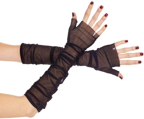 Mesh Gloves, Gloves Fingerless, Gloves Fashion, Red Gloves, Gloves Design, Distressed Shirt, Emo Outfits, Black Mesh, Fashion Sketches