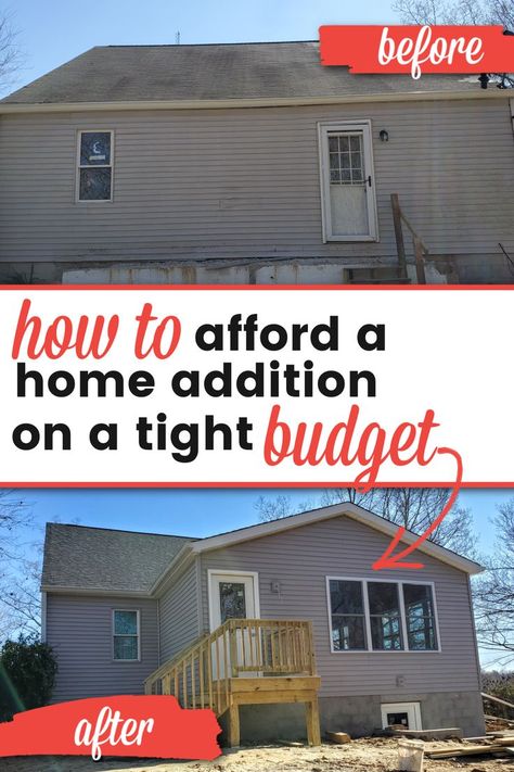 Room Additions On A Budget, Ranch Home Additions Before And After, Building An Addition To House, Before And After Home Additions, Home Addition Ideas Extensions, Small House Addition Ideas, Home Addition Before And After, Additions To House Ideas, Small House Additions