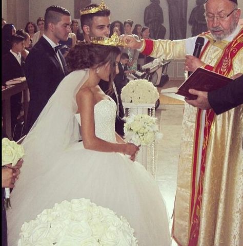 Syrian Orthodox Christian Wedding Orthodox Christian Wedding, Syrian Wedding, Assyrian Wedding, Serbian Wedding, Christian Wedding Dress, European Wedding Dresses, Lebanese Wedding, Russian Wedding, Orthodox Wedding