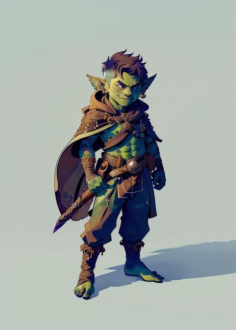 Goblin King Dnd, Dnd Goblin Male, Goblin Paladin, Goblin Dnd Character Design, Male Goblin Art, Cute Goblin Art, Goblin Male, Dnd Goblin Character Design, Goblin Art Dnd