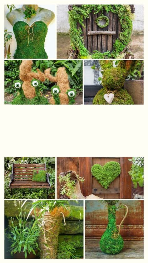 8 Enchanting Moss Crafts to Make at Home - A Crafty Mix Crafts With Moss, Moss Crafts, Crafts To Make At Home, Covered Furniture, Moss Decor, Moss Covered, Concrete Finish, Tin Can, Craft Tutorials