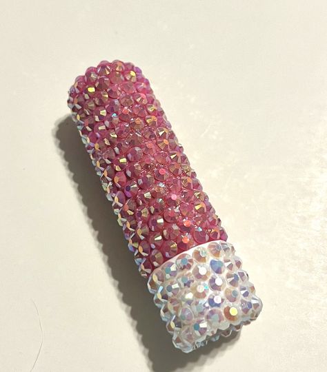 This listing is for one bedazzled rosy Vaseline lip balm. Stuff To Rhinestone, Small Things To Bedazzle, What To Bedazzle, Rosy Vaseline, Bedazzled Makeup Products, Beddazling Things, Bedazzled Lighter Diy, Bedazzled Accessories, Bedazzled Ideas