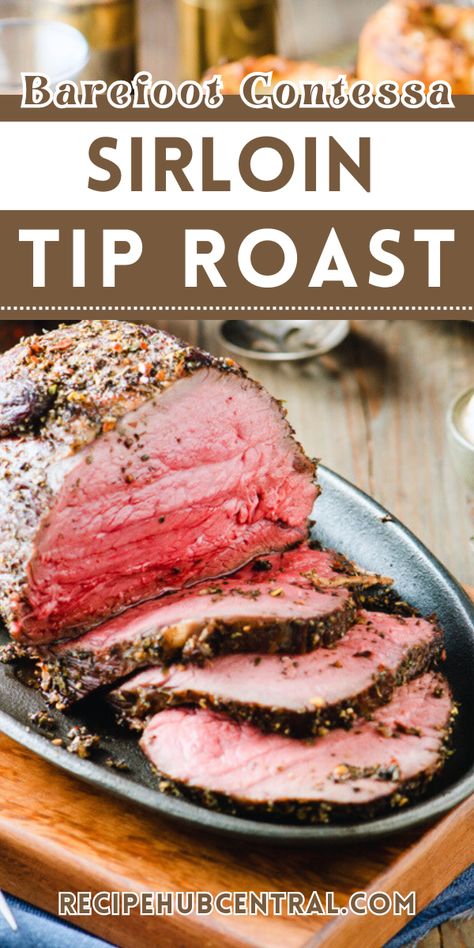 Cooking a sirloin tip roast is not scary. The Barefoot Contessa Sirloin Tip Roast Recipe has tasty ingredients and simple steps. Tip Roast, Sirloin Tip Roast, Sirloin Roast, Sirloin Tips, Roast Recipe, Roast Recipes, Beef Dishes, Roast Beef, Cooking Techniques