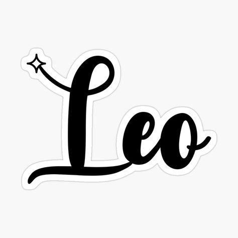 Get my art printed on awesome products. Support me at Redbubble #RBandME: https://www.redbubble.com/i/sticker/Leo-Starry-by-ale-rose/94922917.EJUG5?asc=u Astrology Stickers, Leo Aesthetic, Leo Star Sign, Leo Star, Stickers Aesthetic, Love You Baby, Leo Zodiac, Playlist Covers, Star Sign