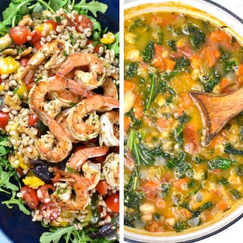 Ground Turkey Stuffed Peppers, Superfood Bowl, Dash Diet Recipes, Lemon Rosemary Chicken, Stuffed Peppers Turkey, Salmon Tacos, Farro Salad, Diet Recipes Easy, Chicken Cacciatore