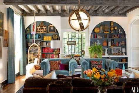 Lily Aldridge, Decoration Inspiration, Room Remodeling, Living Room Inspo, A Living Room, Eclectic Home, Architectural Digest, House Inspiration, Home Interior