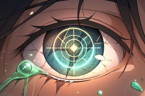 Powers Art, Dnd Magic, Anime Crafts Diy, Anime Eye Makeup, Super Powers Art, Eyes Artwork, Eyes Drawing, Black Clover Manga, Fantasy Props