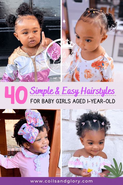 40 Easy Natural Hairstyles For 1-Year-Old Baby Girls - Coils and Glory Baby Hairstyles Girl Black Short Hair, Cute Hairstyles For 1 Year Baby Girl, Baby Girl Wedding Hairstyles, Cute Hairstyles For One Year Olds, Hairstyles For 8 Month Old Baby Girl, Infant Girls Hairstyles Baby, Mixed Infant Hairstyles, 6 Month Hair Styles Baby Girl, Baby Hair Styles Black