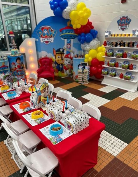 DIY Paw Patrol Birthday Party Ideas for a Fun-Filled Day - Birthday Party Ideas for Kids Birthday Party Ideas Pawpatrol, Paw Patrol Birthday Table, Paw Patrol Party Ideas Boys, Paw Patrol Party Ideas Decoration Boys, Paw Patrol 5th Birthday, Paw Patrol Party Ideas Decoration, Paw Patrol Themed Birthday Party, Diy Paw Patrol, Paw Patrol Party Ideas