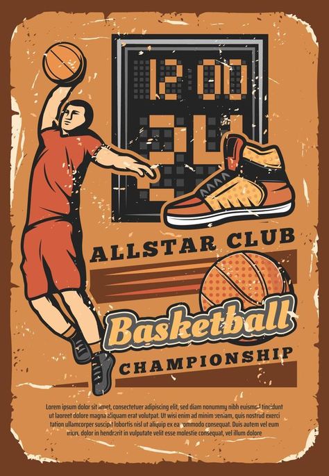 Basketball club league championship grunge poster Basket Nba, Grunge Posters, Basketball Championship, Basketball Posters, Club Poster, Basket Vintage, Sports Bar, Basketball Player, Kobe Bryant