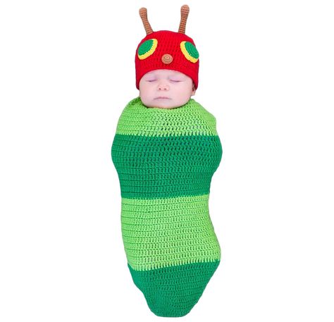 Caterpillar Infant Bunting Costume from Target Crochet Caterpillar, Caterpillar Costume, Newborn Halloween Costumes, Crochet Cocoon, Crochet Baby Cocoon, Newborn Halloween, Baby Kostüm, Baby Cocoon