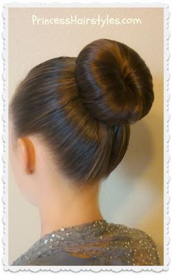 Easy dance bun hairstyle tutorial. Great for ballet, figure skating, gymnastics, etc. Dance Bun, Donut Bun Hairstyles, Cute Bun Hairstyles, Hair In A Bun, Ballet Hairstyles, Long Bridal Hair, High Bun Hairstyles, Bun Tutorials, Competition Hair