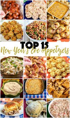 Top 15 New Year's Eve Appetizers - 15 recipes that are guaranteed to be the hit of the party! These never disappoint! Nye Snacks, Beautiful Appetizers, Nye Party Food, New Years Eve Appetizers, Nye Appetizers, New Years Eve Snacks, Friendsmas Party, Football Treats, New Years Appetizers