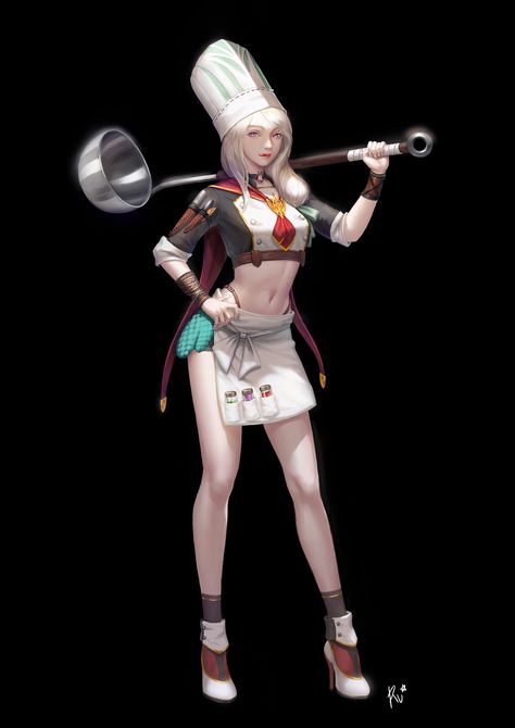 fantasy Albino chef Dnd Explorer, Fantasy Chef, Chef Character Design, Sci Fi Gladiator, Steampunk Kids, Magic Steampunk, Black Chef, Anime Pirate, Fashion Souls